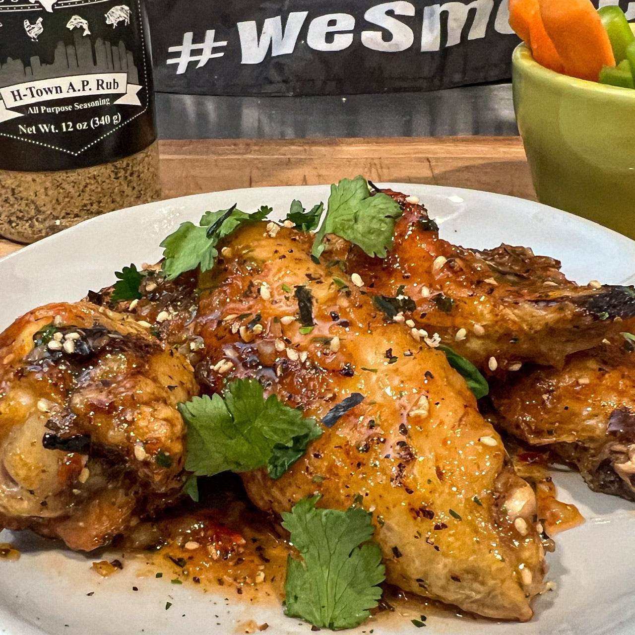 Air Fryer Wings With Sweet Thai Chili Furikake & H-Town AP Rub - Hook's Rubs & Spices