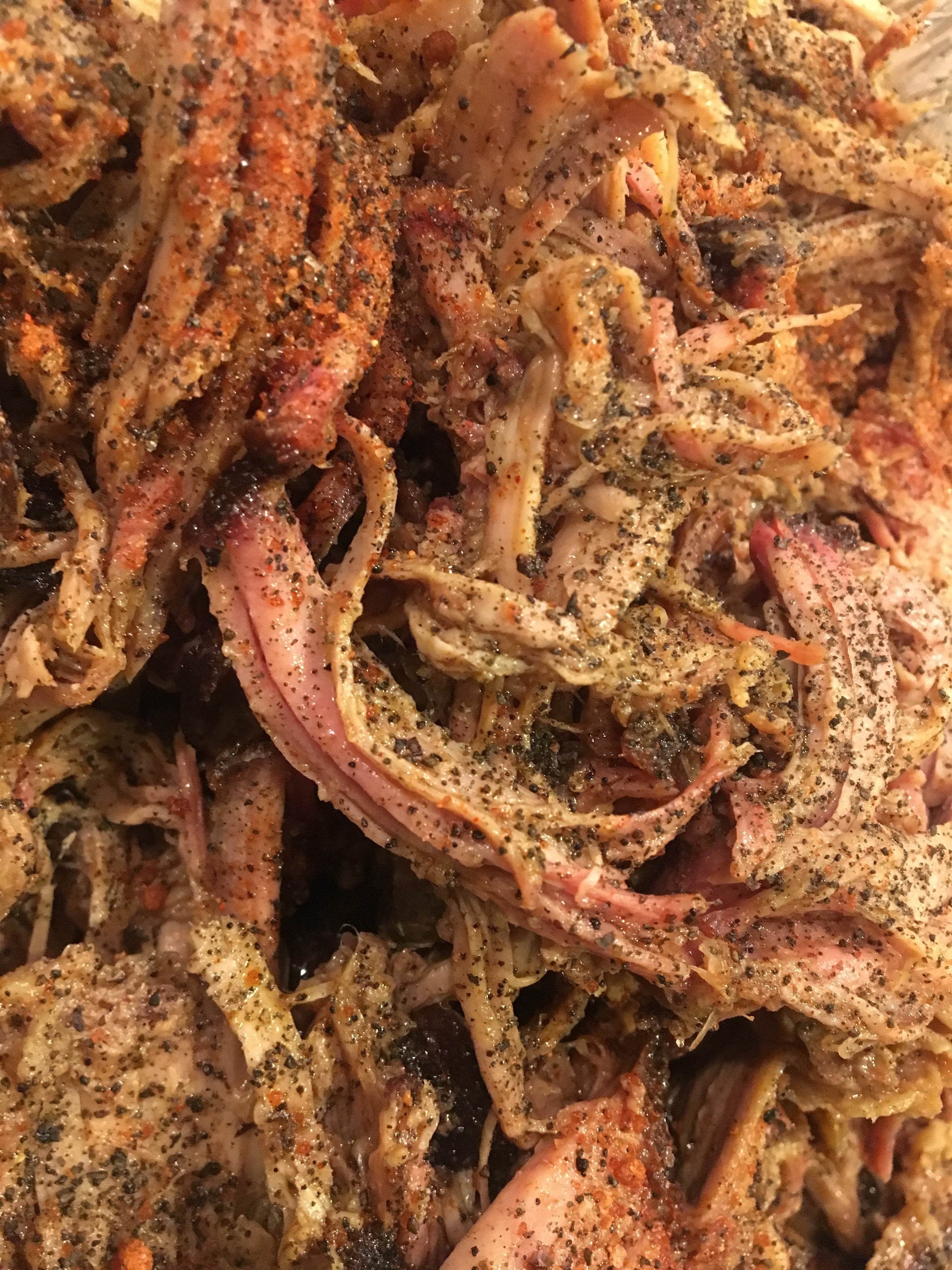 Pulled Pork with Hook’s Rubs Smokin’ Sweetness & Midnight - Hook's Rubs & Spices