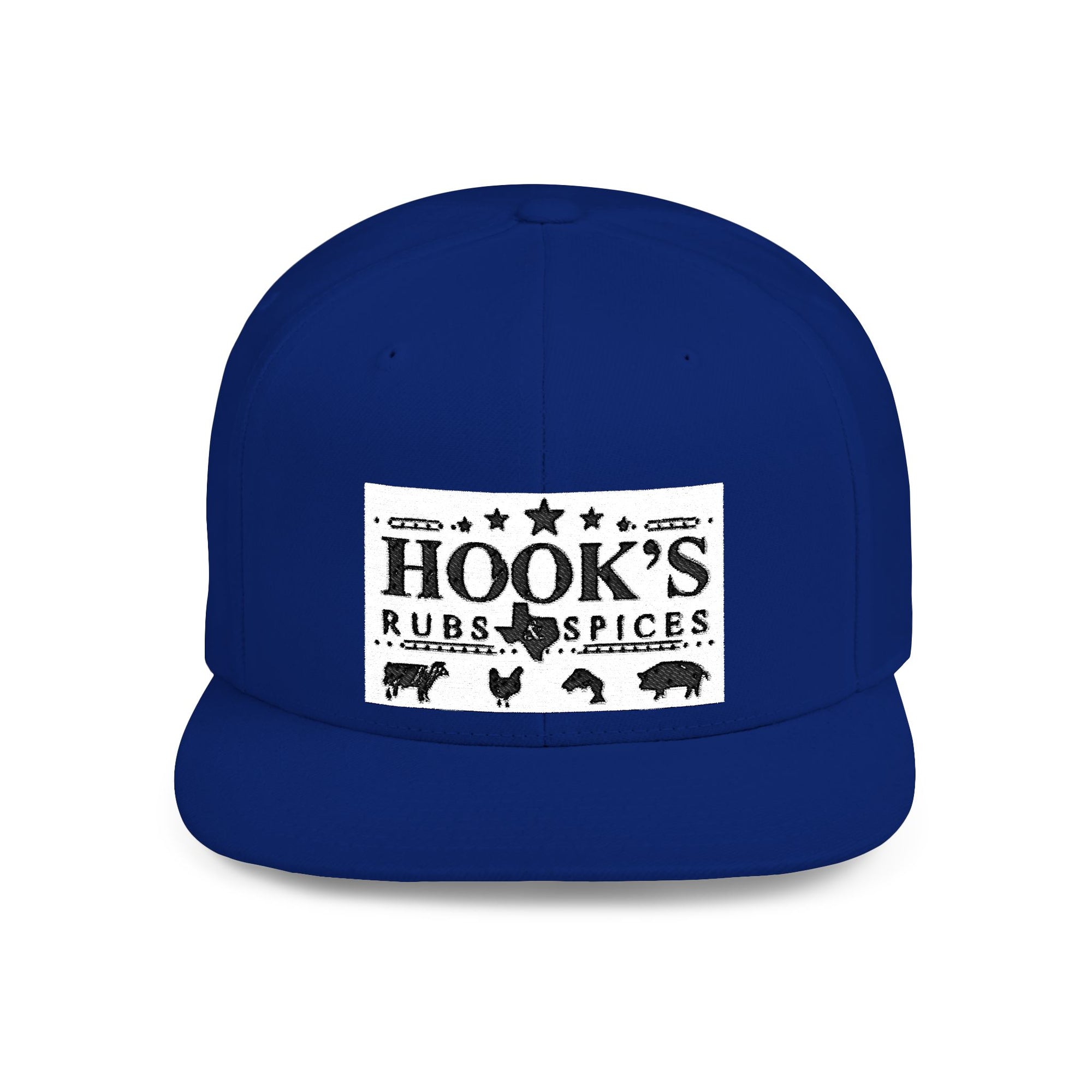 Hook's Rub White Logo Snapback Cap - Embroidered