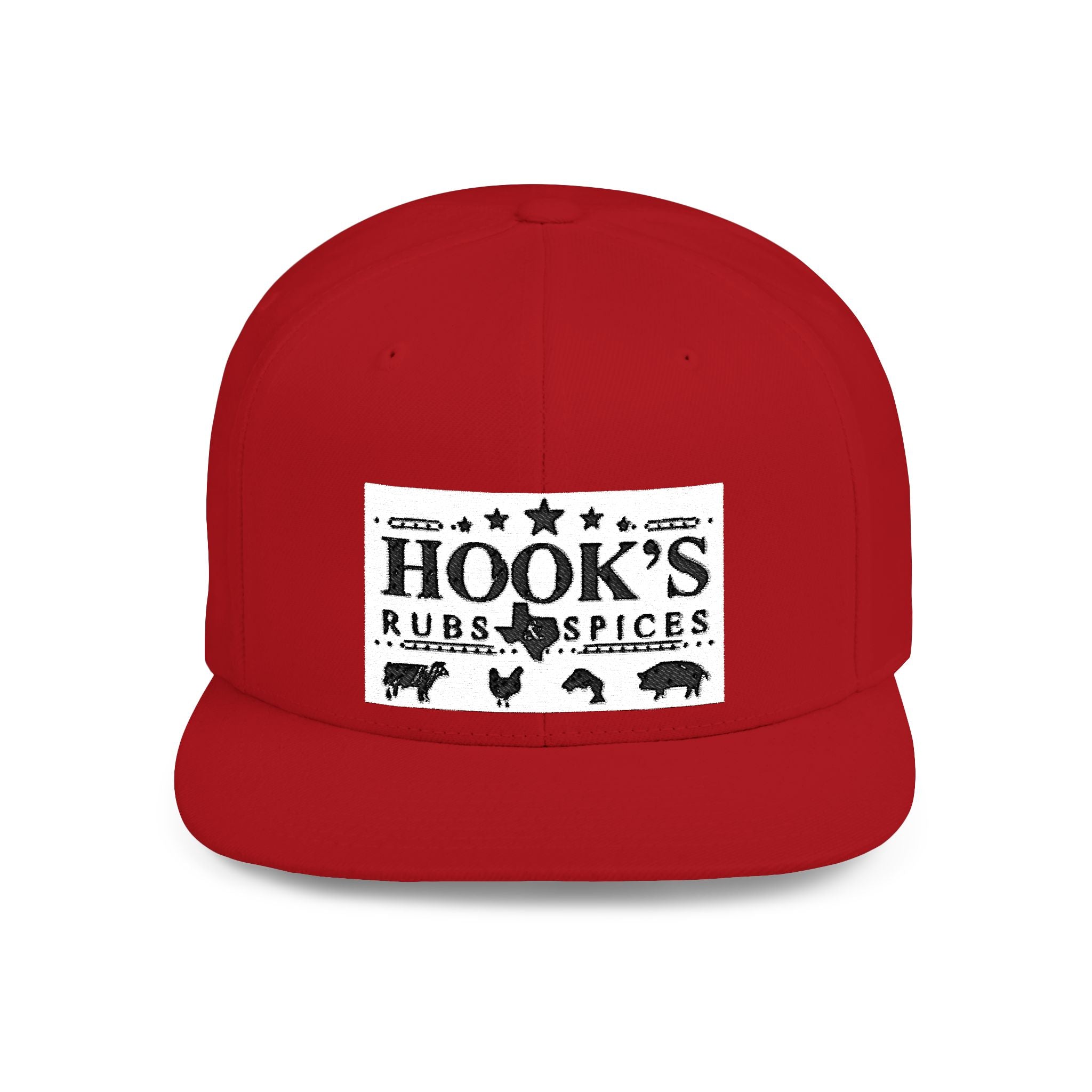 Hook's Rub White Logo Snapback Cap - Embroidered