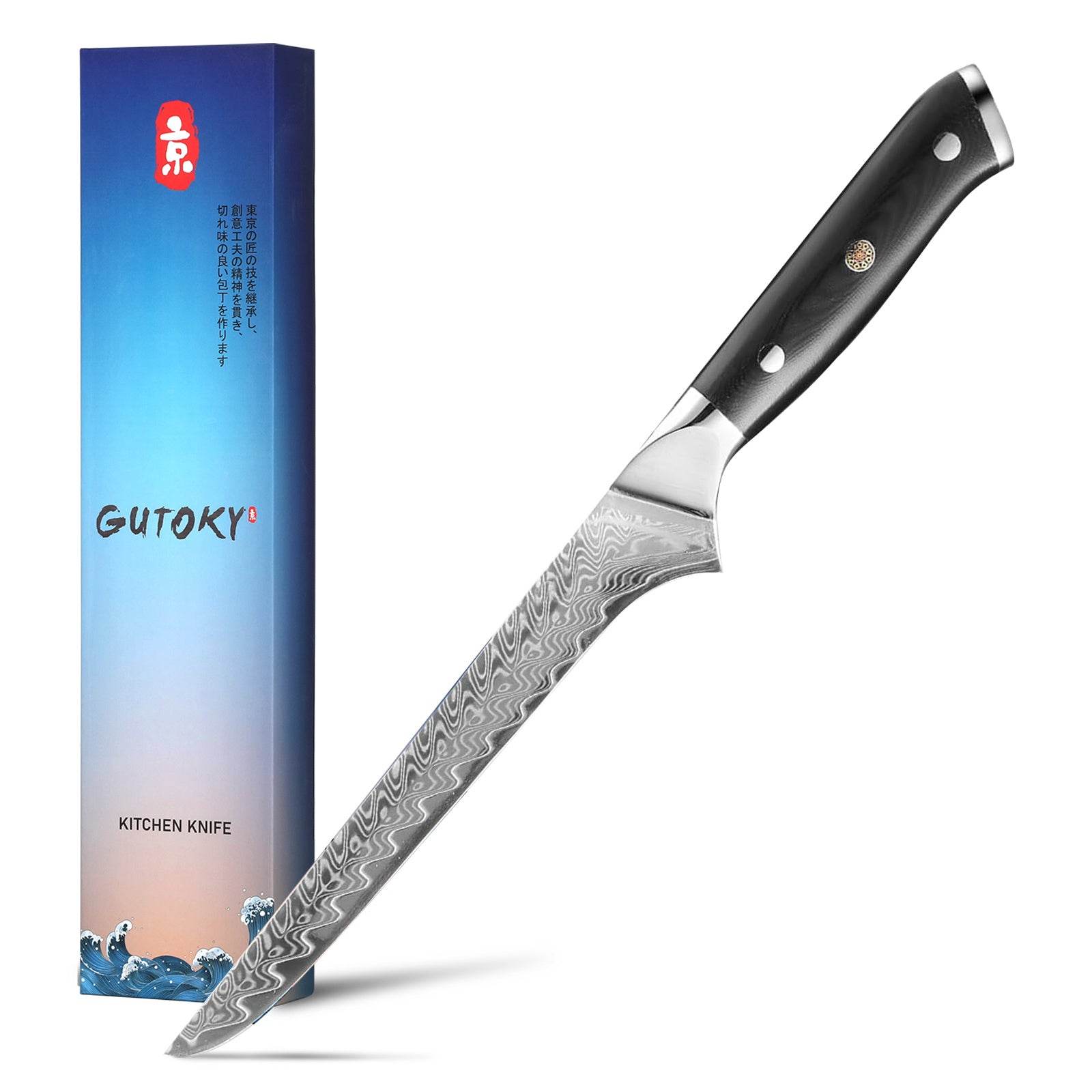 6 Inch Damascus Boning Knife - Hook's Rubs & Spices