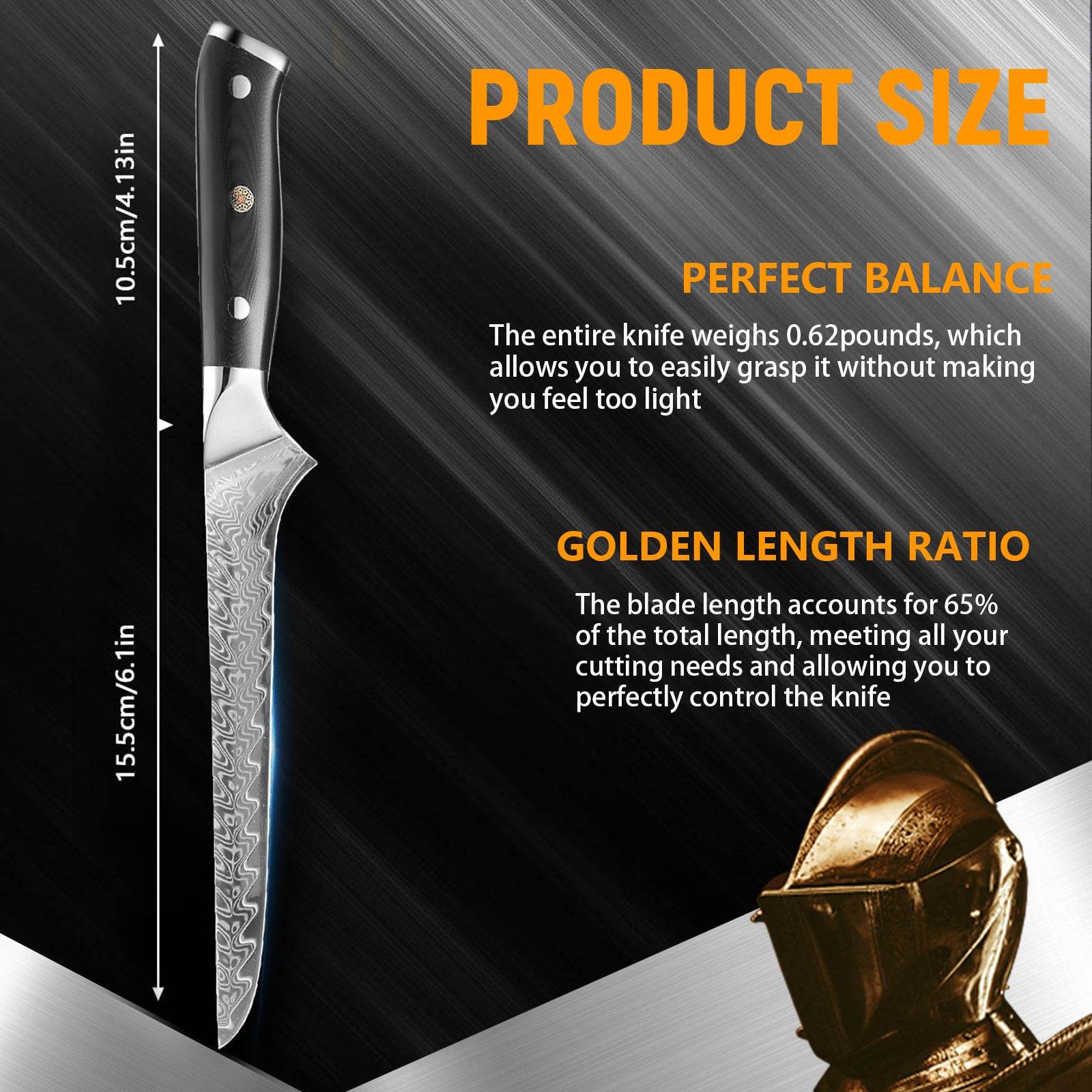 6 Inch Damascus Boning Knife - Hook's Rubs & Spices