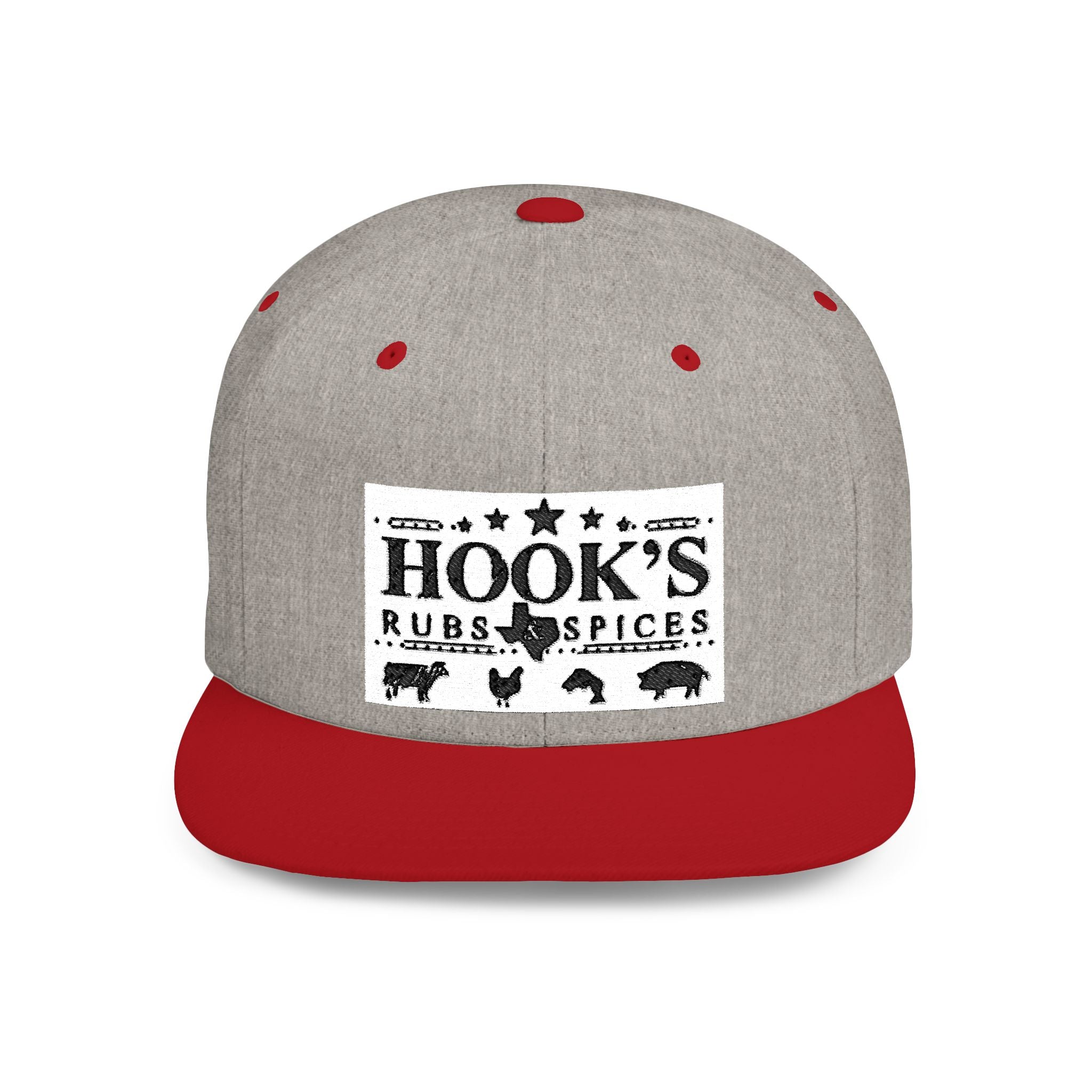 Hook's Rub White Logo Snapback Cap - Embroidered