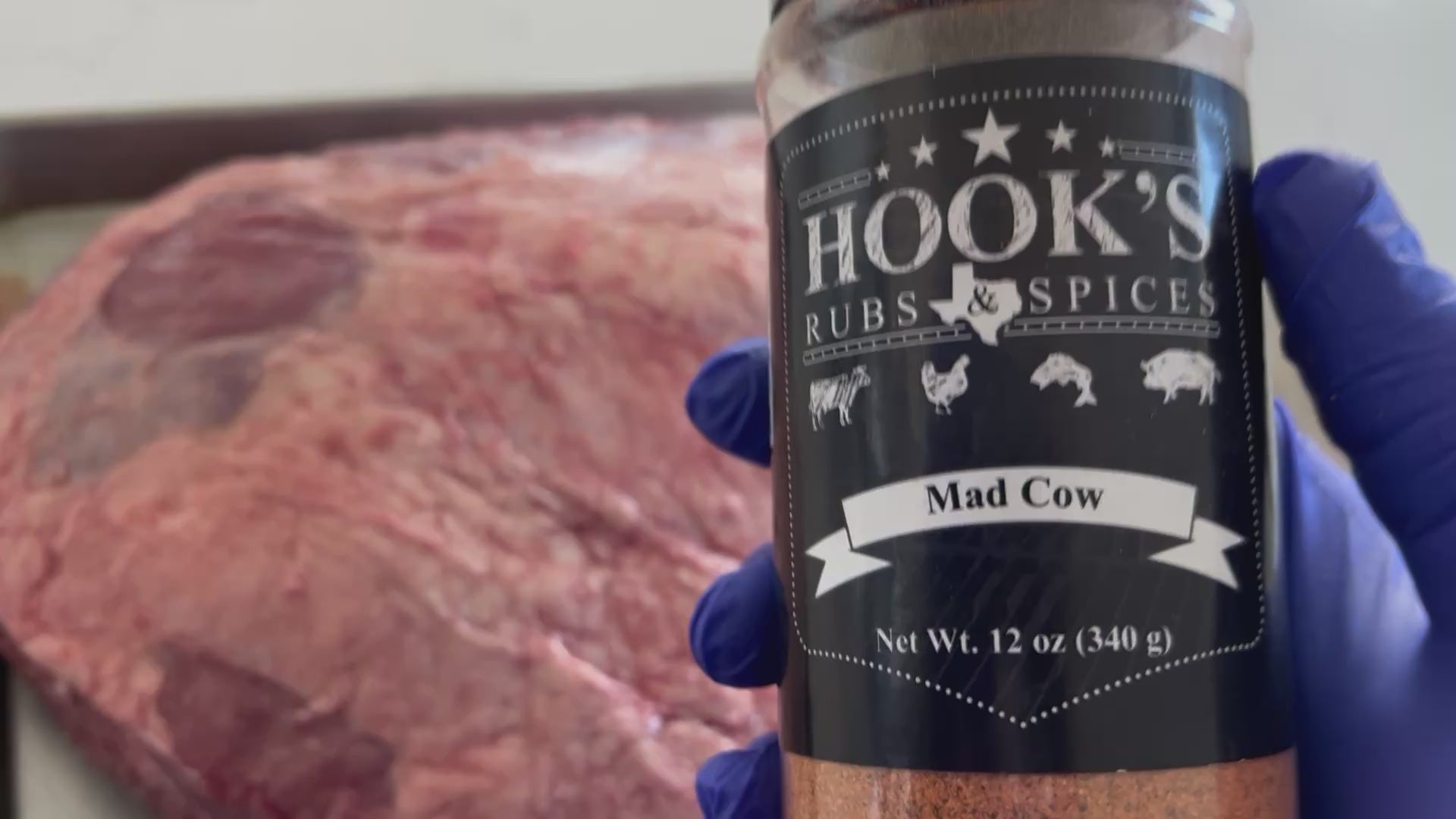 MAD COW Beef & Burgers Seasoning 12 oz – a bold blend of salty, spicy, and tangy flavors, perfect for enhancing beef dishes like burgers, brisket, steaks, and ribs. Versatile enough to add a kick to eggs, popcorn, and French fries. Gluten-free, keto-friendly, all-natural, and crafted in small batches brisket shoulder clod beef