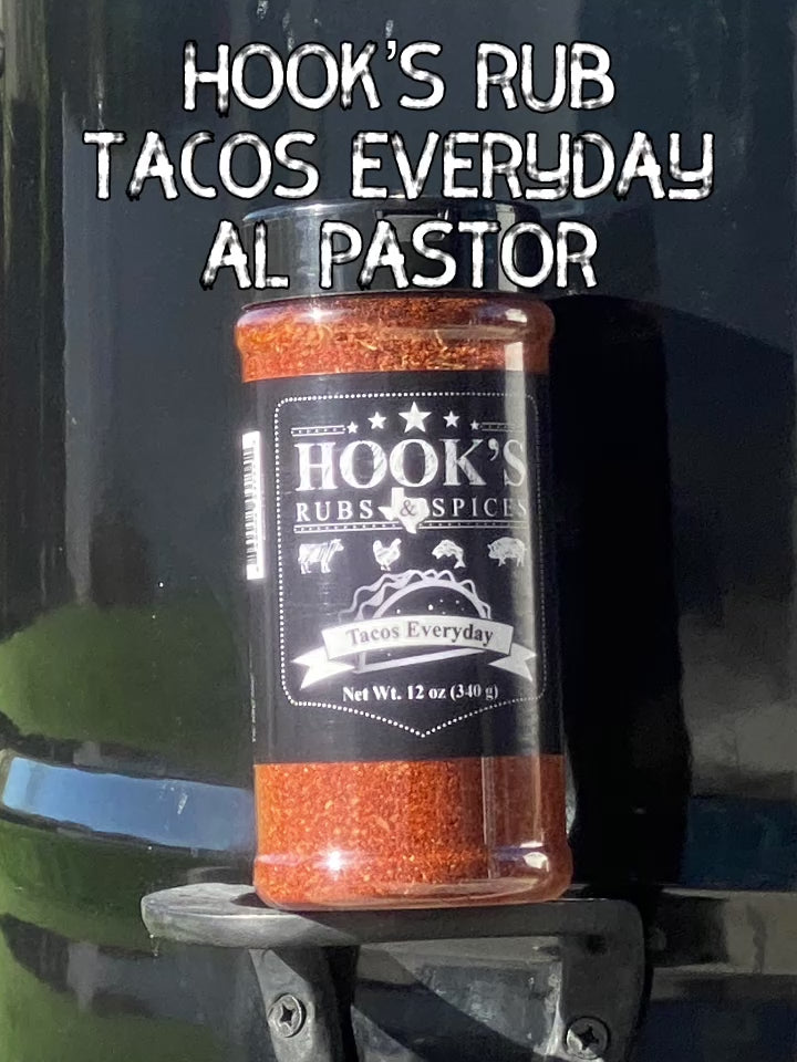Tacos Everyday - Tex-Mex Seasoning 12 oz – a handcrafted blend that adds authentic Tex-Mex flair to any dish. Perfect for seasoning meats and vegetables in tacos, fajitas, nachos, and quesadillas. Also ideal for rimming margarita glasses or spicing up Micheladas. Allergy-friendly, gluten-free, keto-friendly, all-natural, and produced in small batches pit barrel al pastor