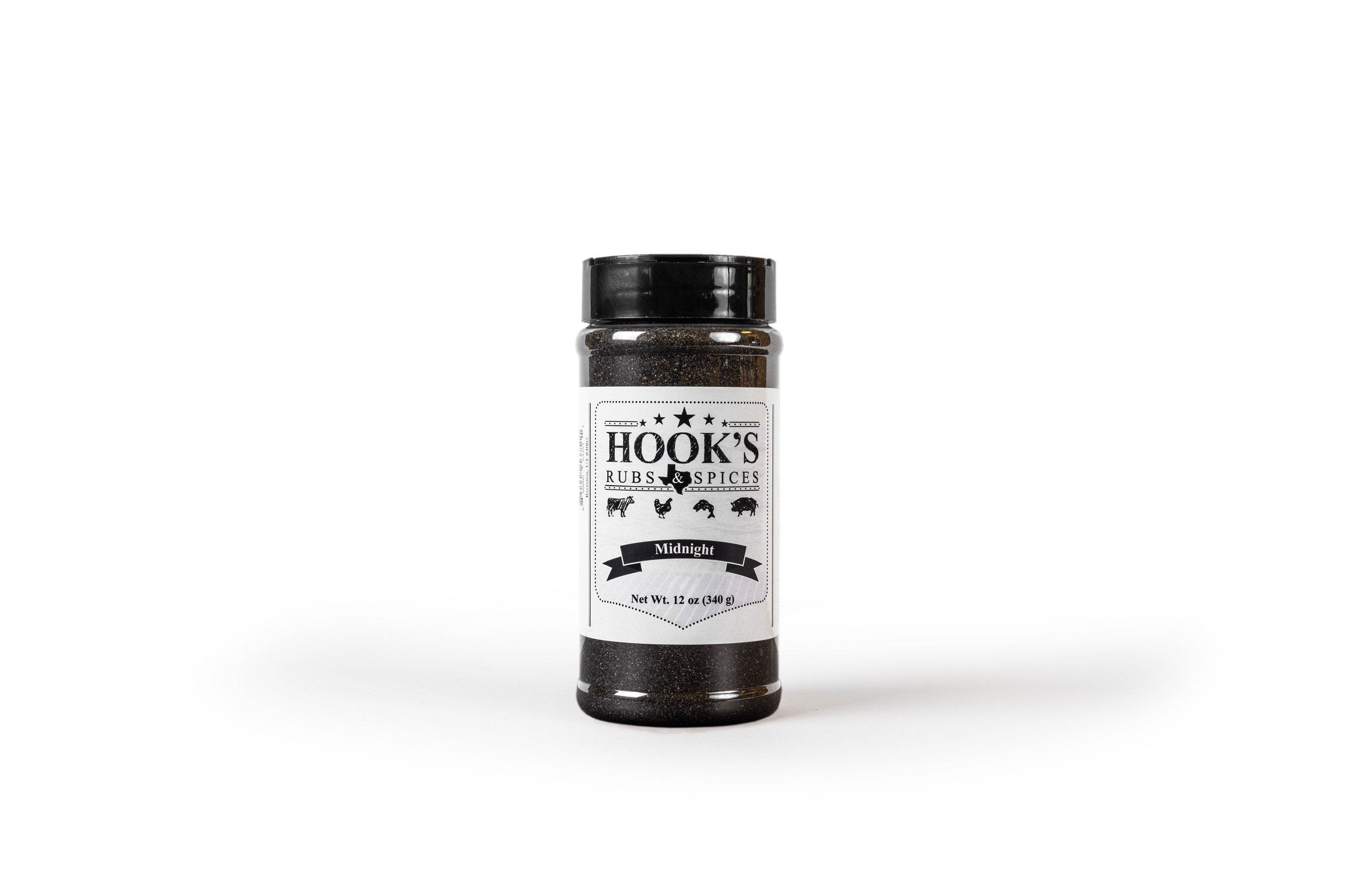 Combo 5 Pack of Hook’s Rub Seasonings - Smokin Sweetness, Mad Cow, Midnight, Cajun Red & Fresh Catch - Hook's Rubs & Spices