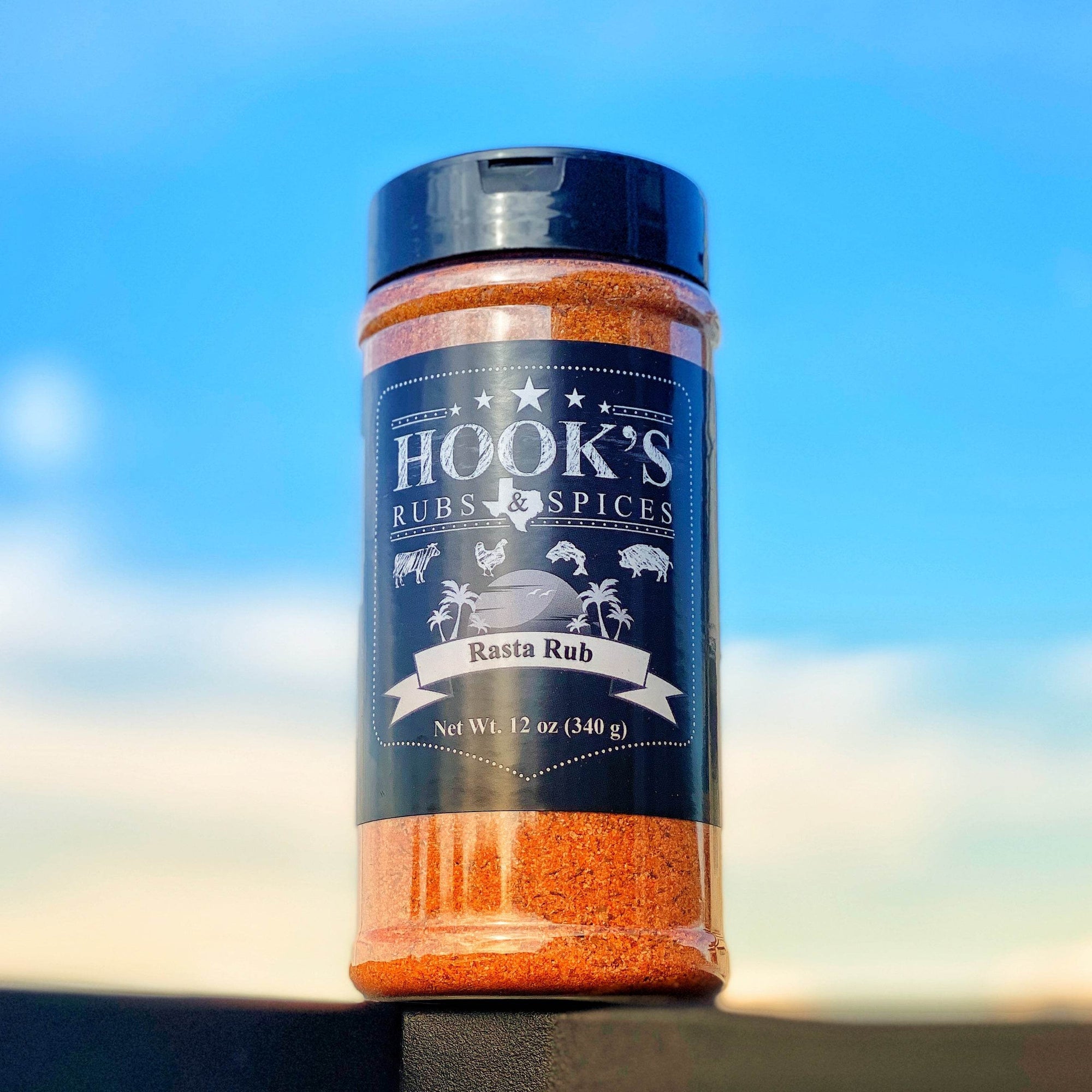 Combo 4 Pack of Hook’s Rub - H-Town AP Rub, Tacos Everyday, Rasta Rub & Lemon Pepper - Hook's Rubs & Spices