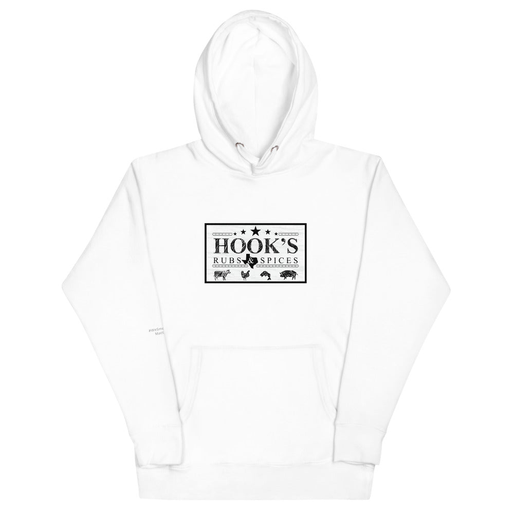 Hook's Rub Alternate White Logo Hoodie