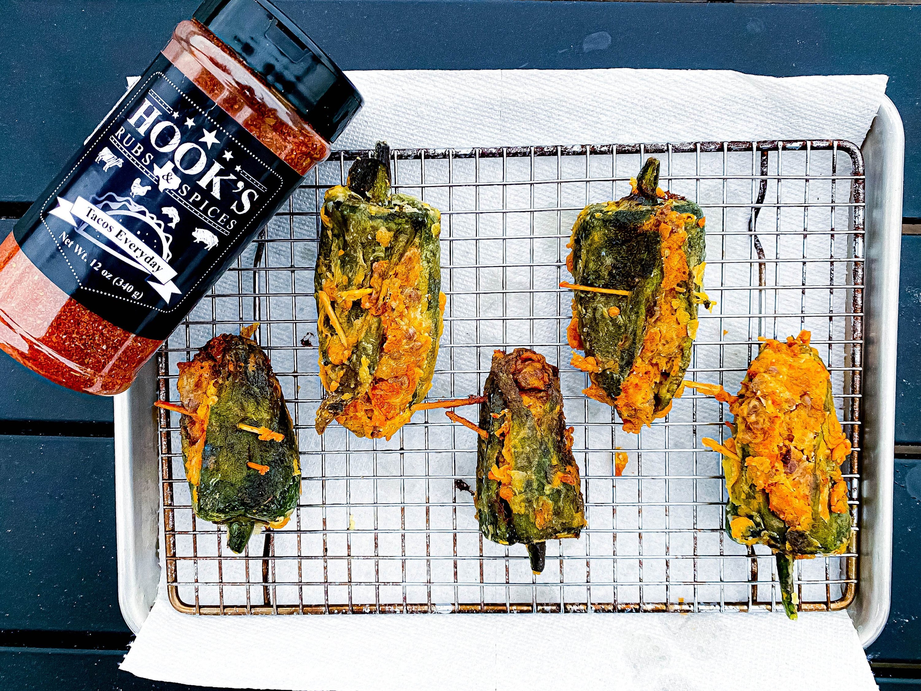 Deep-Fried Chile Rellenos with Hook's Rub Tacos Everyday - Hook's Rubs & Spices