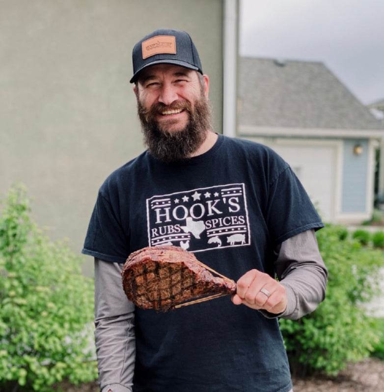 Reverse Seared Tomahawk Ribeye ft. Hooks H-Town AP Rub by Steak Champ @YettiBBQ (Ben Holder) - Hook's Rubs & Spices