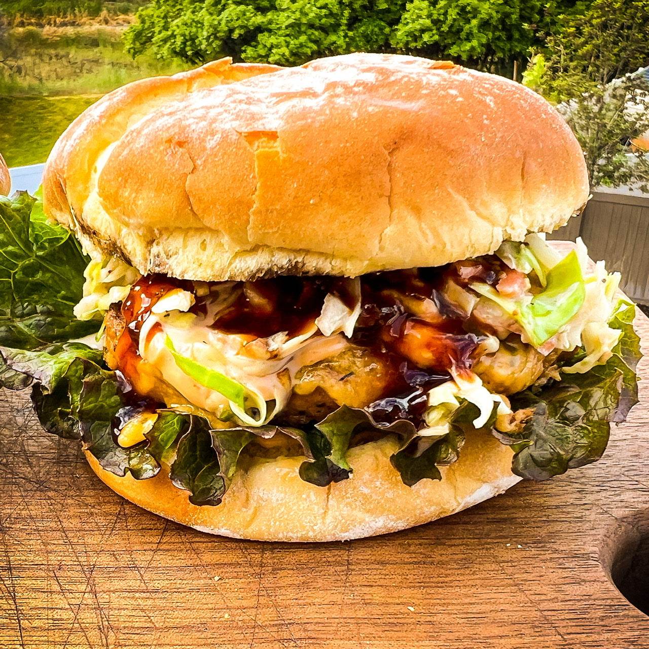 Sticky Asian Chicken Burger - Hook's Rubs & Spices