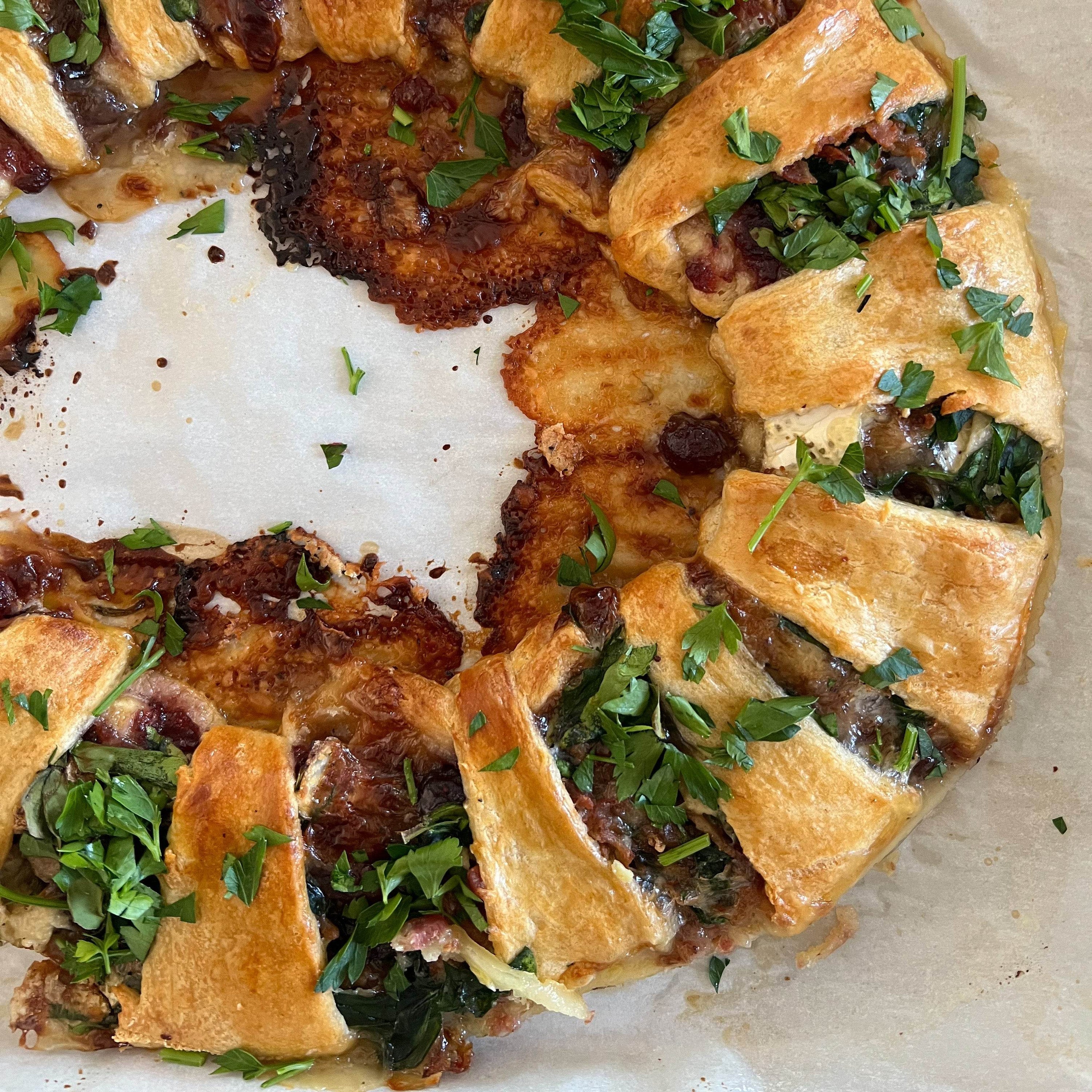 Bacon Brie & Spinach Crescent Wreath - Hook's Rubs & Spices