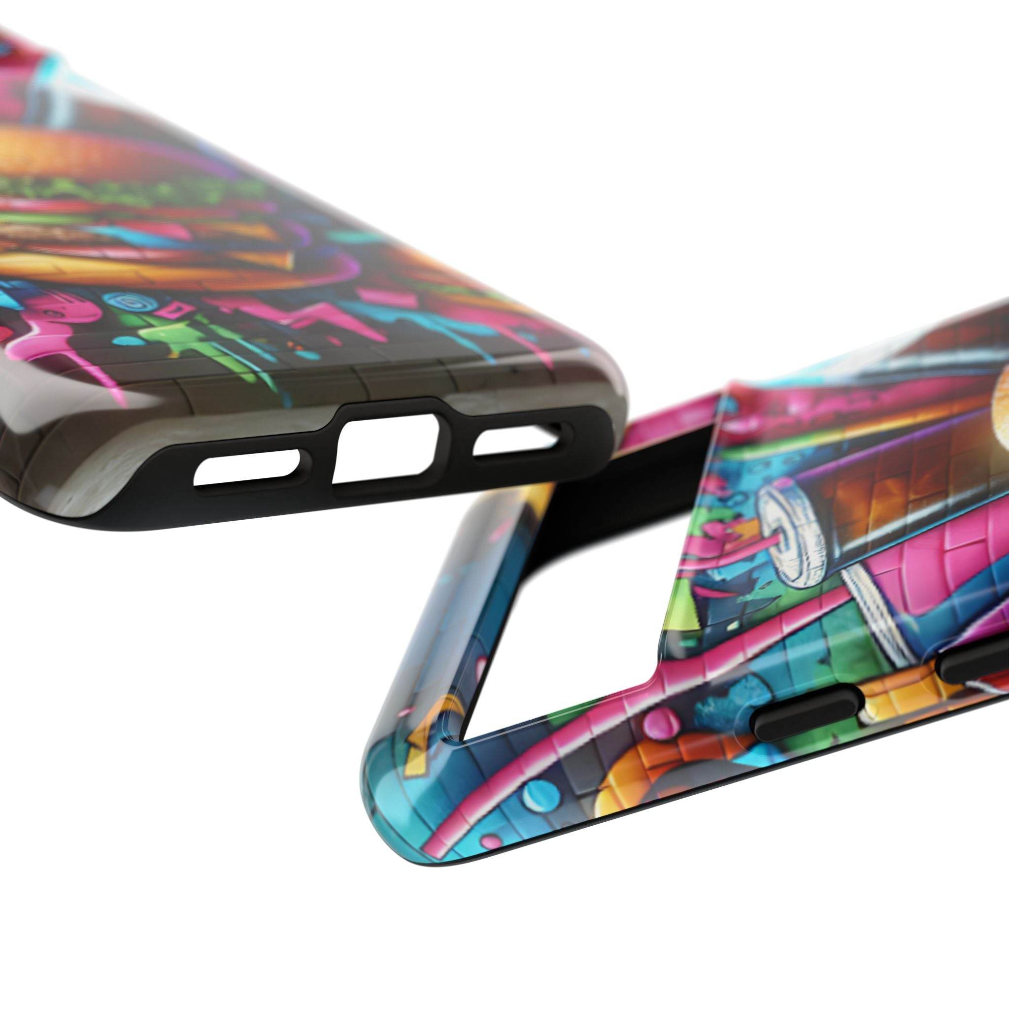Burger and Drink Graffiti Phone Case - Google Pixel Phone Tough Case - Hook's Rubs & Spices