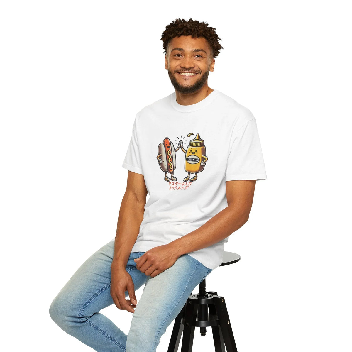 Vintage Hot Dog + Mustard High Five - Tee - Hook's Rubs & Spices