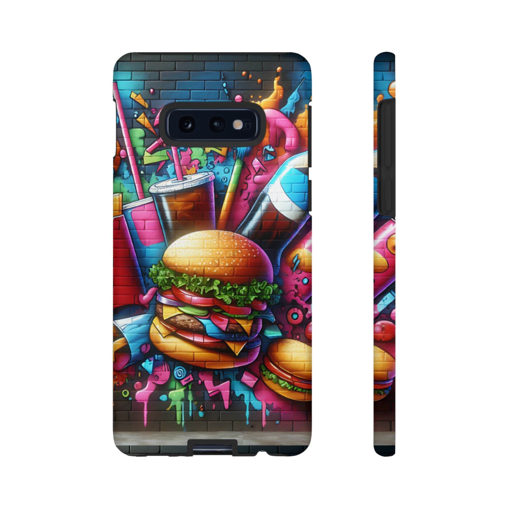 Burger and Drink Graffiti Phone Case - Samsung Galaxy Tough Case - Hook's Rubs & Spices