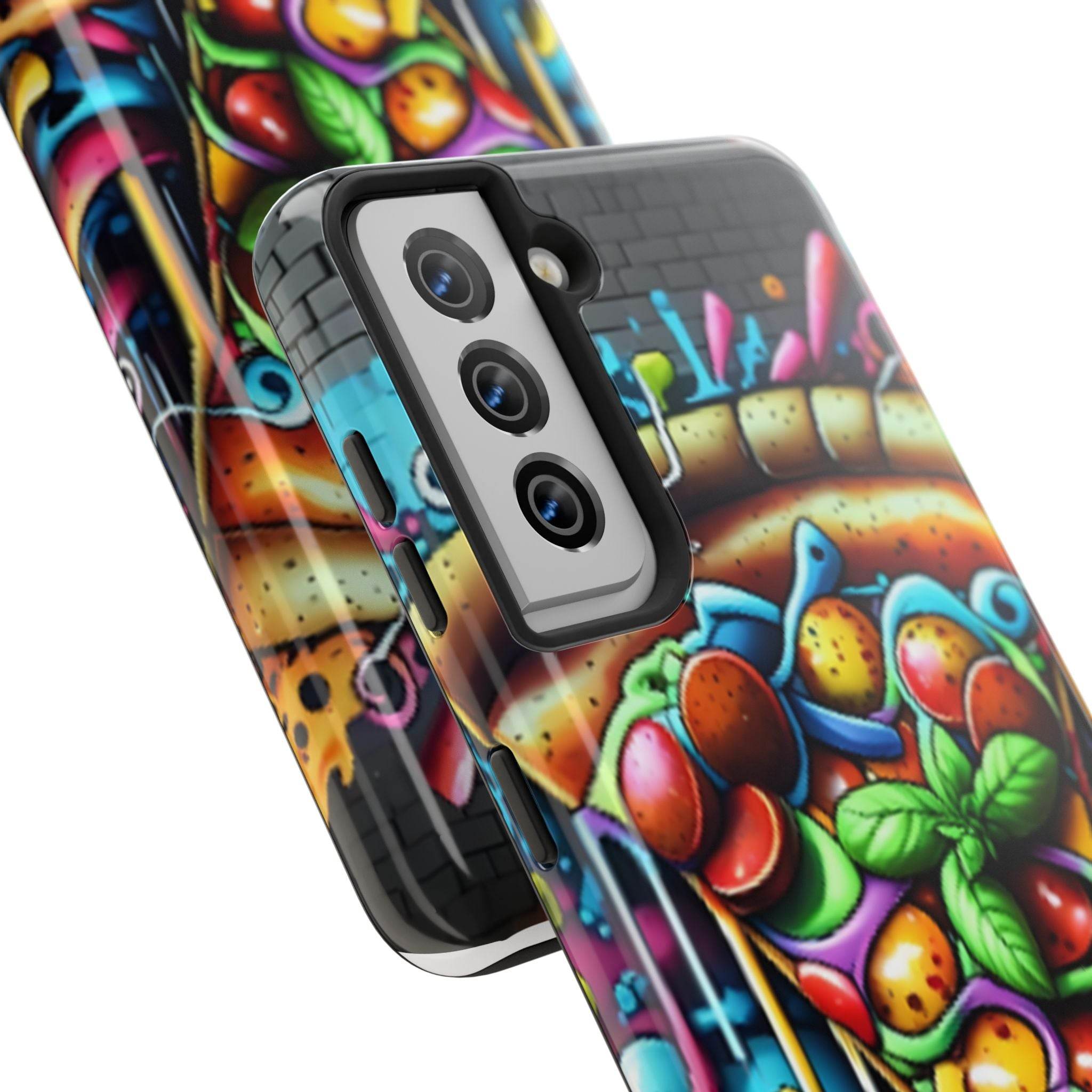 Graffiti Pizza Phone Case - Samsung Galaxy 21 22 23 24 Tough Case - Hook's Rubs & Spices