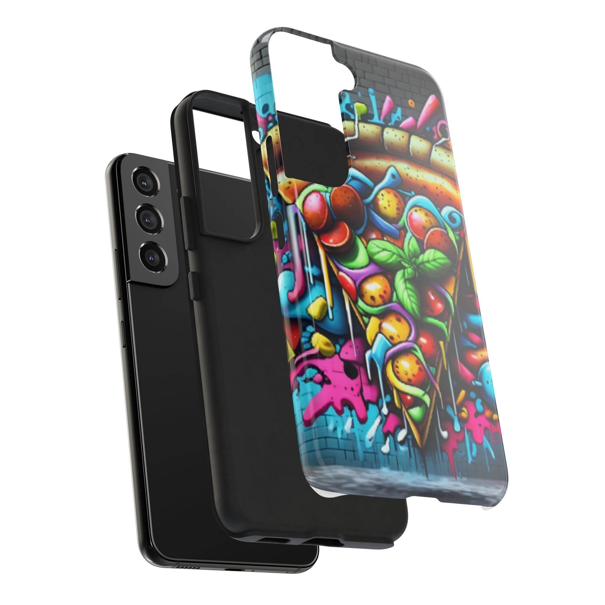Graffiti Pizza Phone Case - Samsung Galaxy 21 22 23 24 Tough Case - Hook's Rubs & Spices