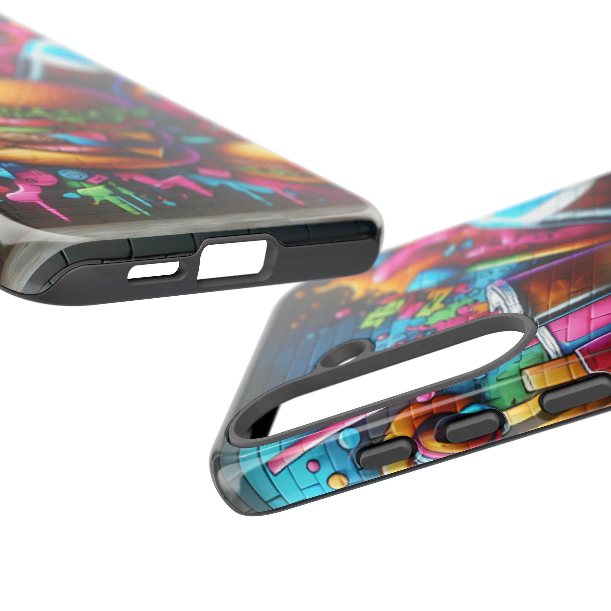 Burger and Drink Graffiti Phone Case - Samsung Galaxy Tough Case - Hook's Rubs & Spices