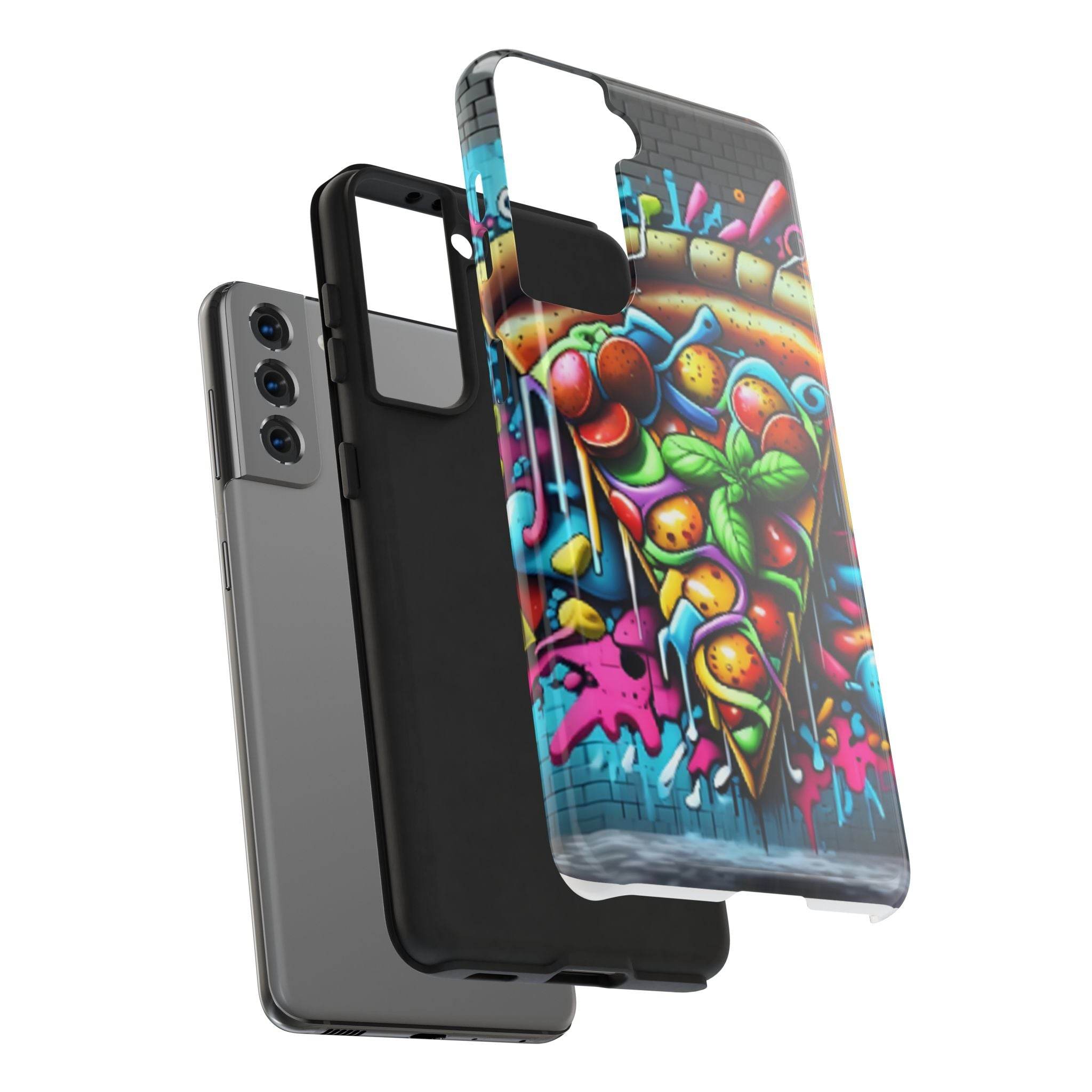 Graffiti Pizza Phone Case - Samsung Galaxy 21 22 23 24 Tough Case - Hook's Rubs & Spices