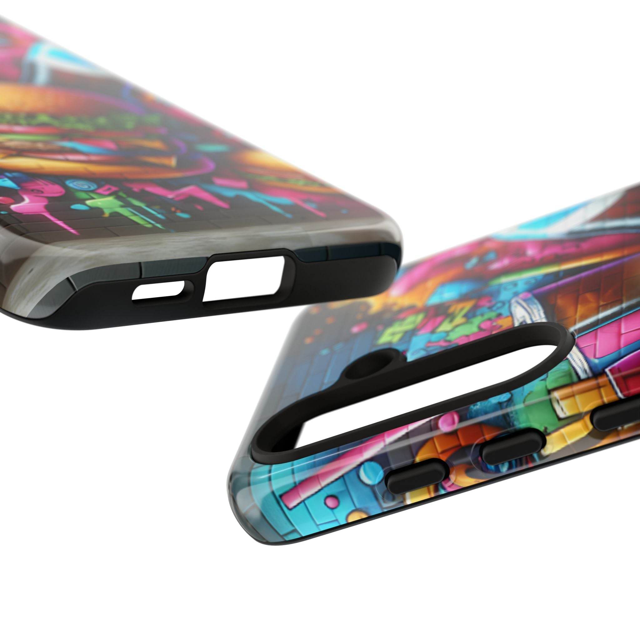 Burger and Drink Graffiti Phone Case - Samsung Galaxy Tough Case - Hook's Rubs & Spices