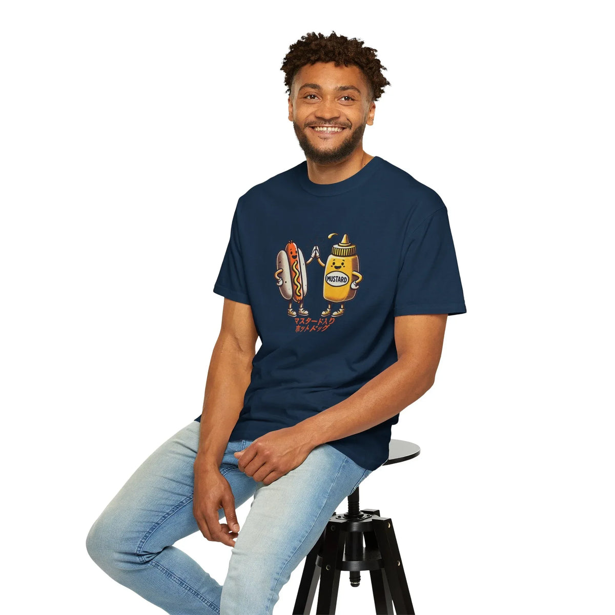 Vintage Hot Dog + Mustard High Five - Tee - Hook's Rubs & Spices
