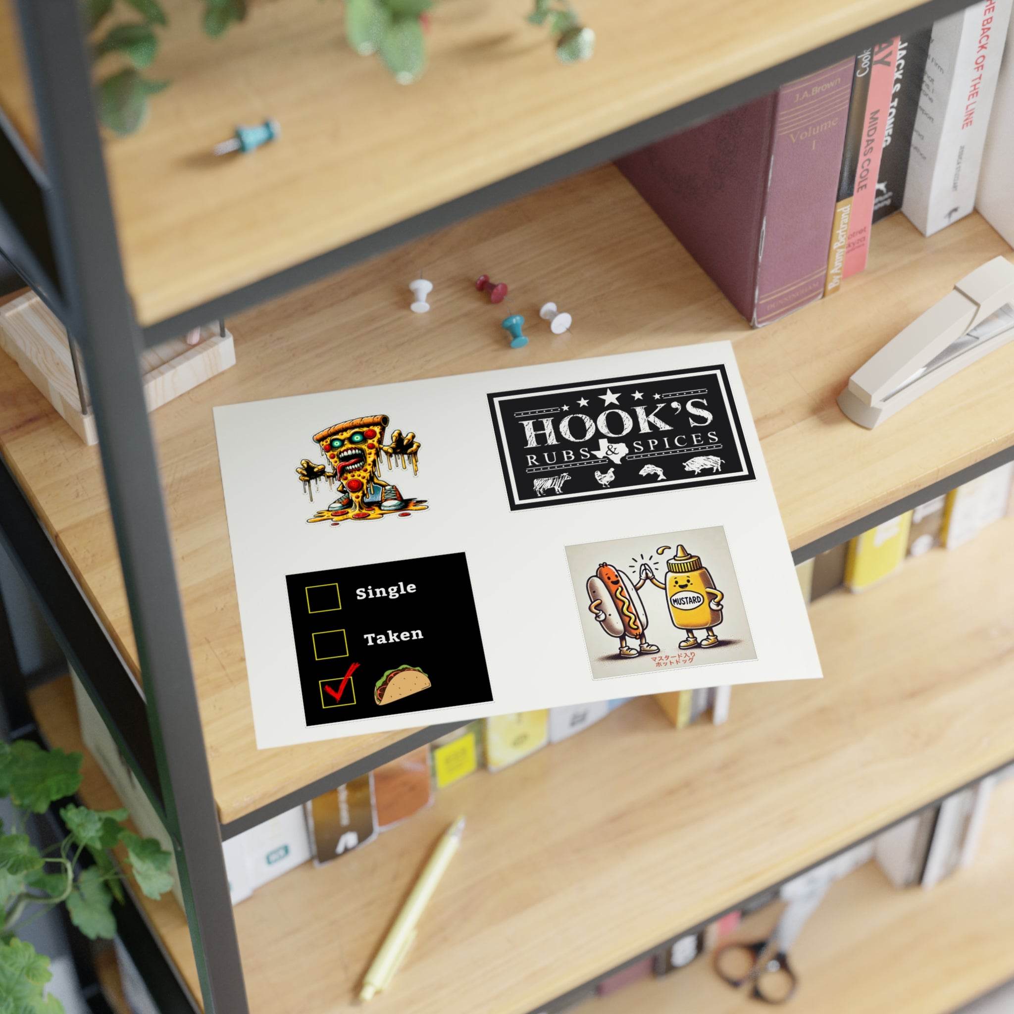Hook's Rub Silly Sticker Sheet Collection - Hook's Rubs & Spices