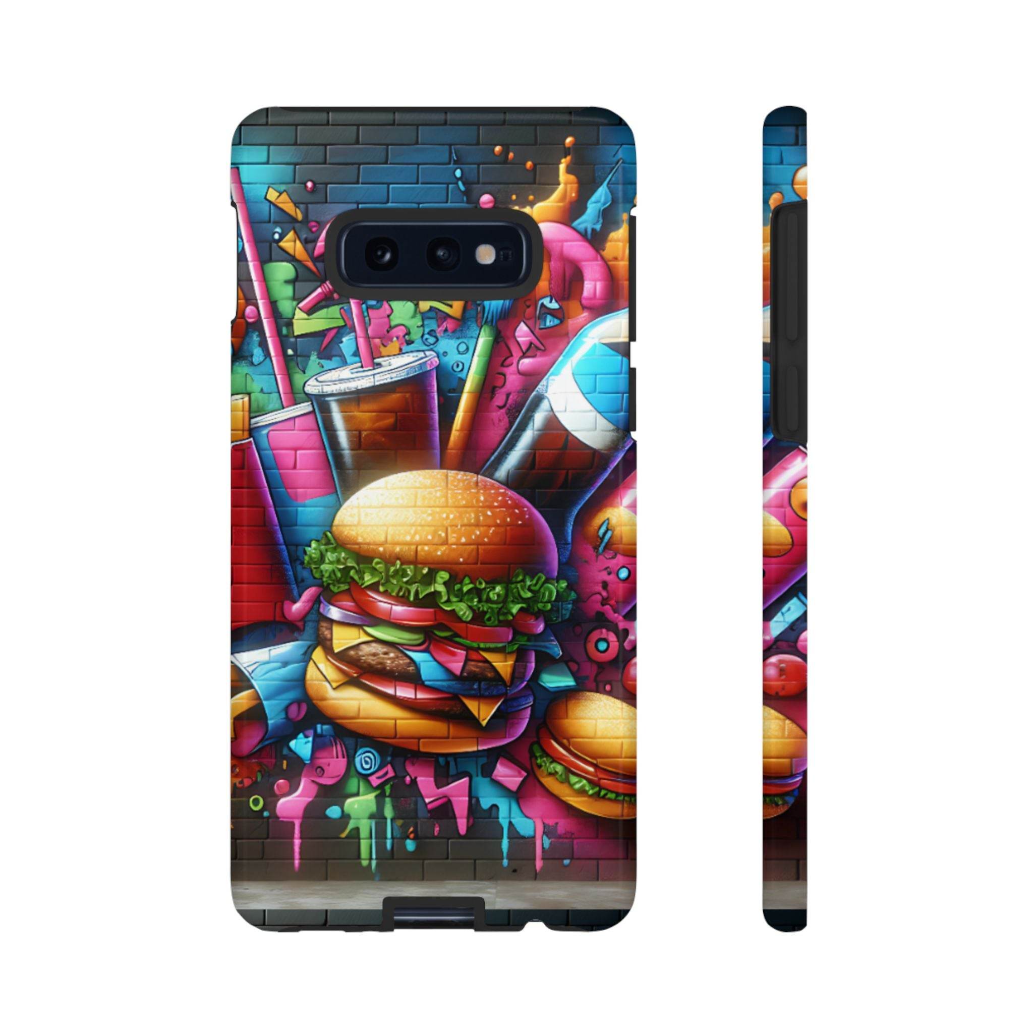 Burger and Drink Graffiti Phone Case - Samsung Galaxy Tough Case - Hook's Rubs & Spices