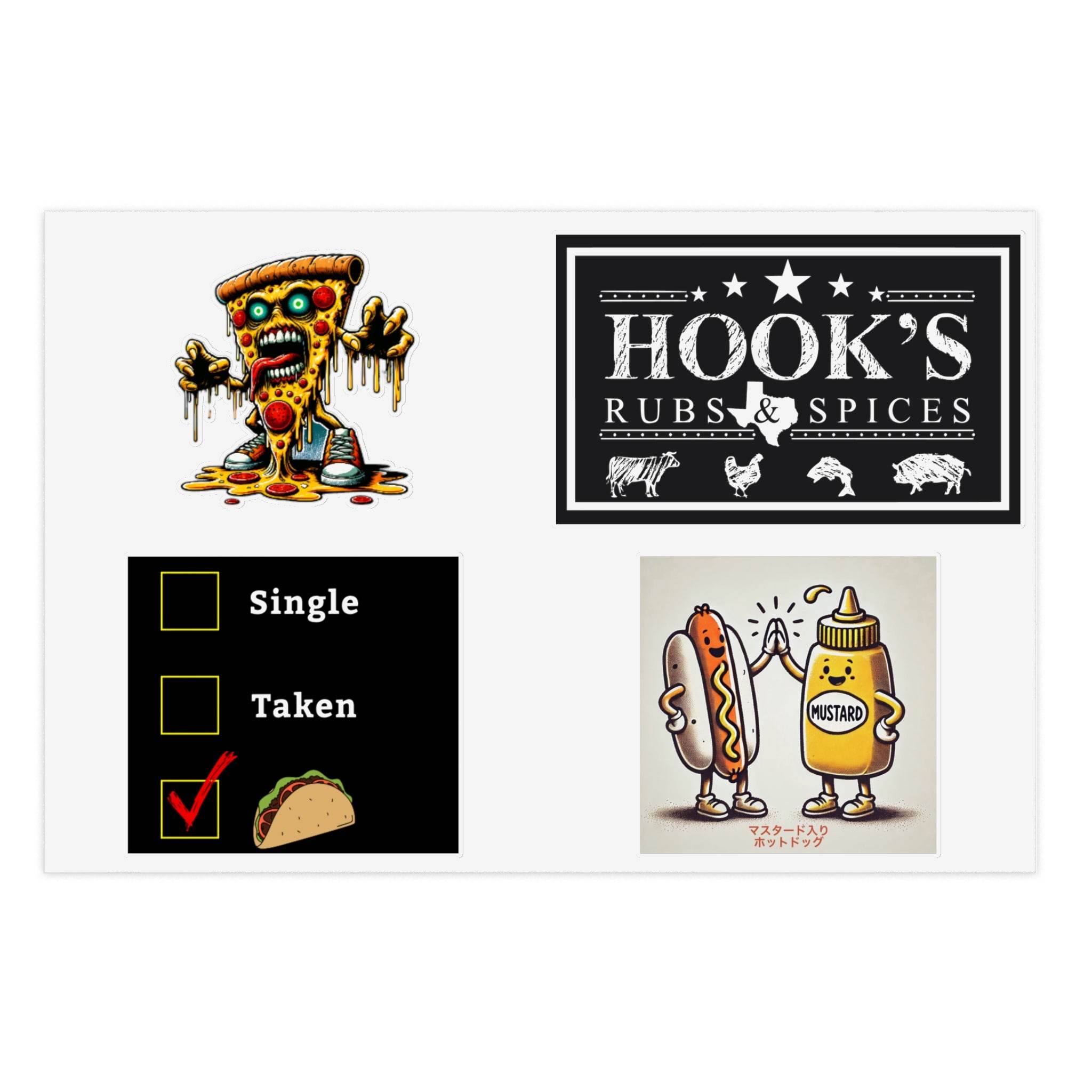 Hook's Rub Silly Sticker Sheet Collection - Hook's Rubs & Spices