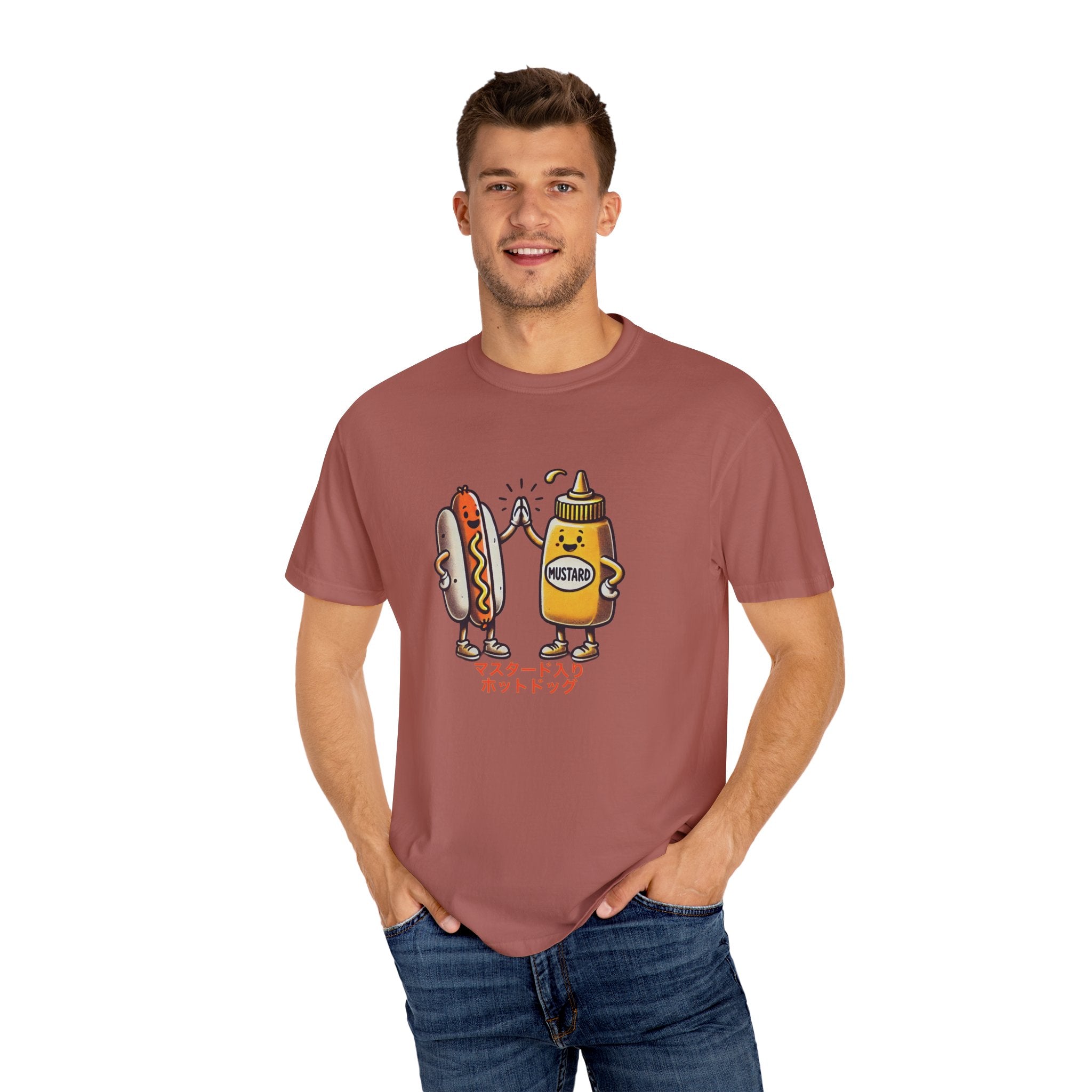 Vintage Hot Dog + Mustard High Five - Tee