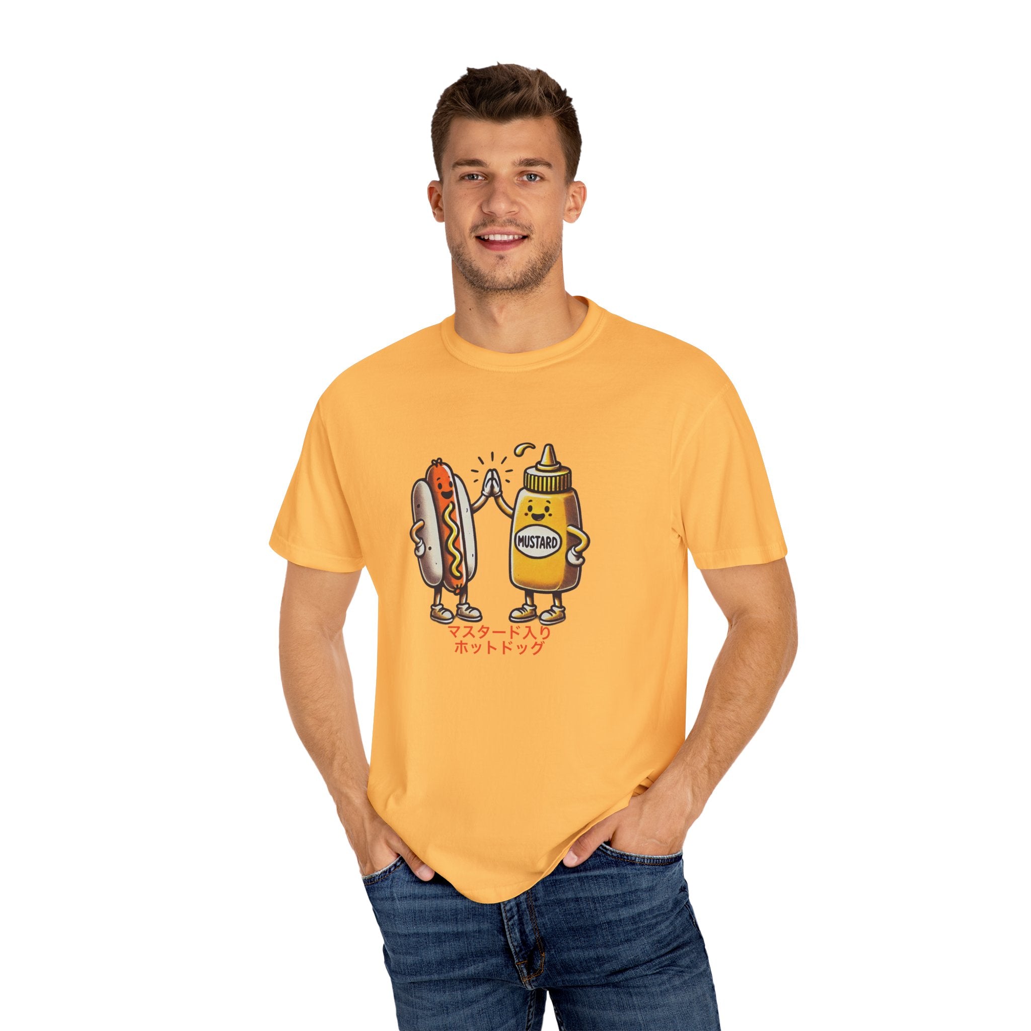 Vintage Hot Dog + Mustard High Five - Tee