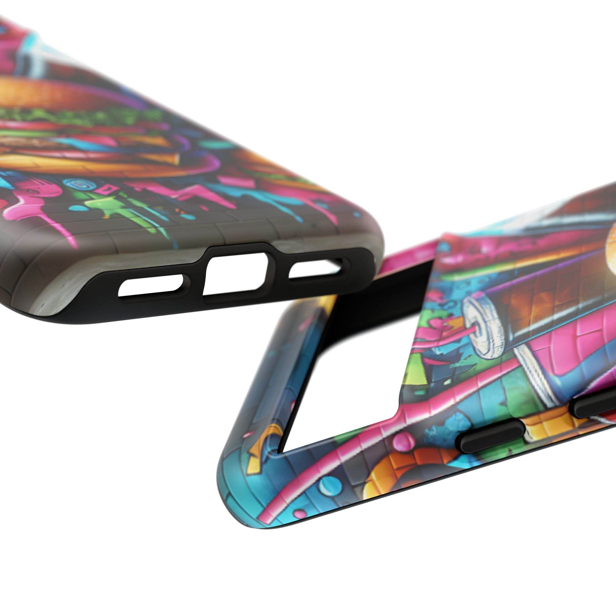 Burger and Drink Graffiti Phone Case - Google Pixel Phone Tough Case - Hook's Rubs & Spices