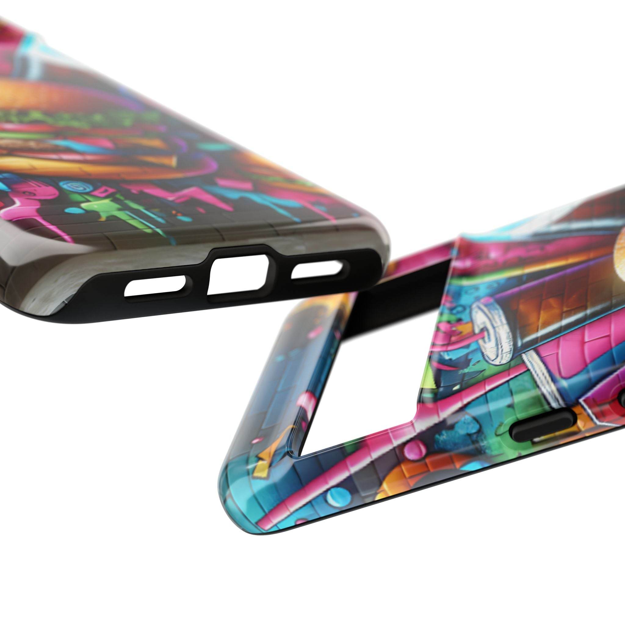 Burger and Drink Graffiti Phone Case - Google Pixel Phone Tough Case - Hook's Rubs & Spices