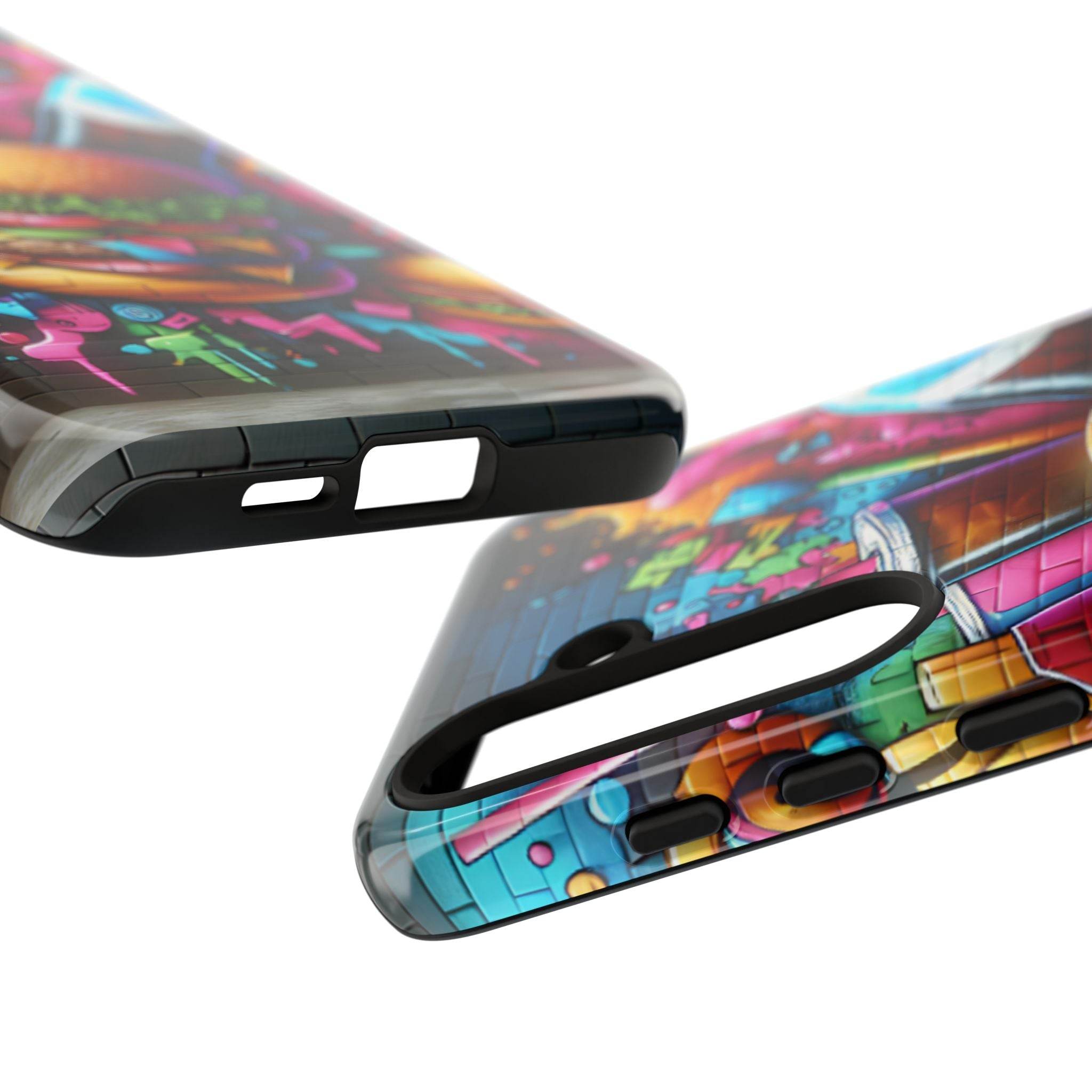 Burger and Drink Graffiti Phone Case - Samsung Galaxy Tough Case - Hook's Rubs & Spices