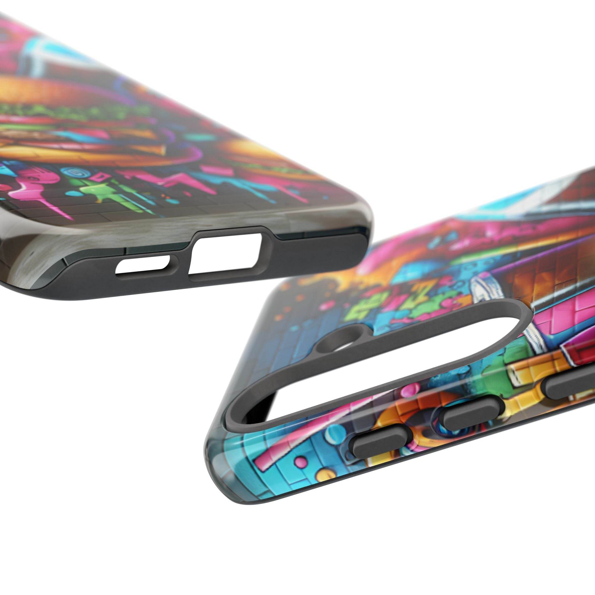 Burger and Drink Graffiti Phone Case - Samsung Galaxy Tough Case - Hook's Rubs & Spices