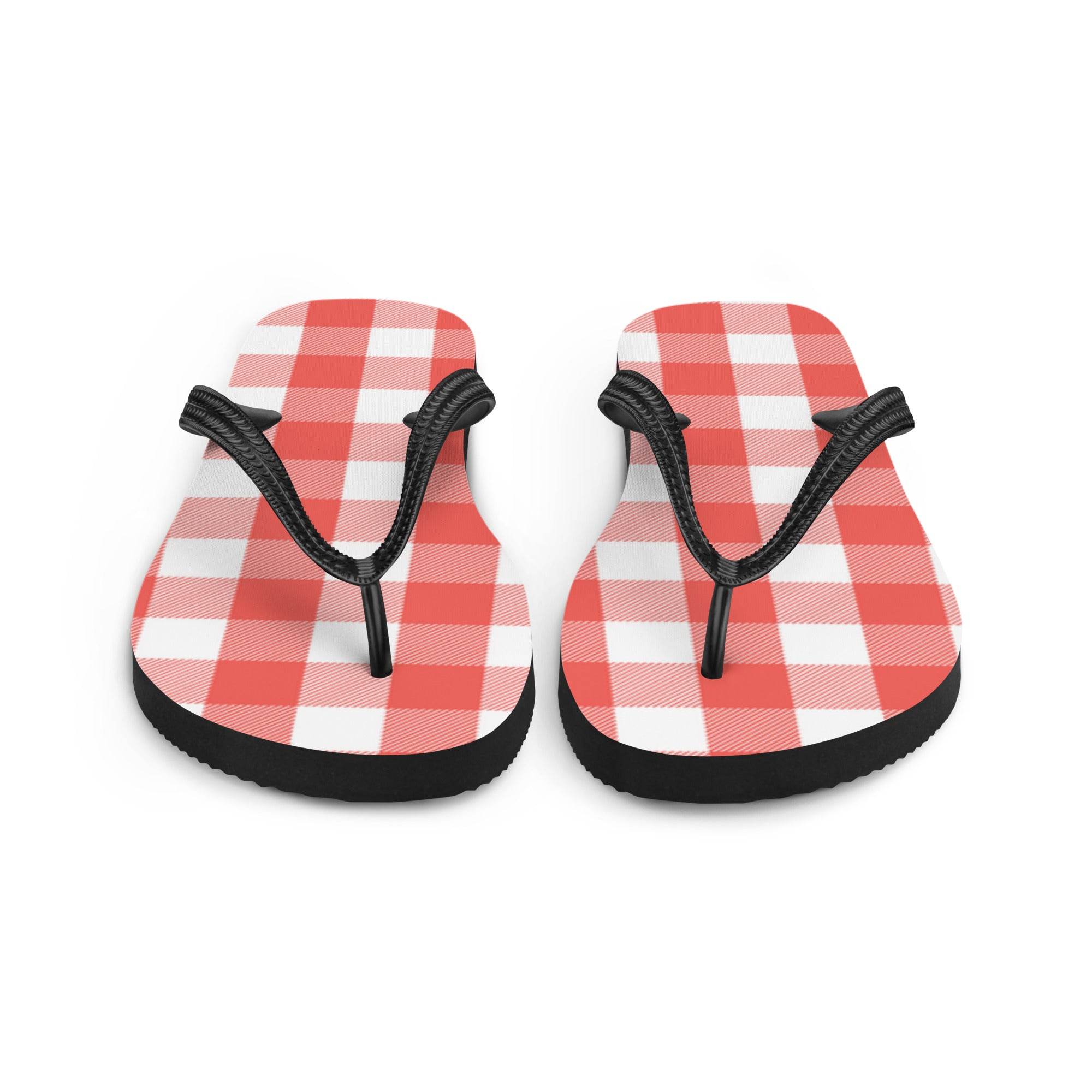 Picnic Tablecloth Flip-Flops - Hook's Rubs & Spices