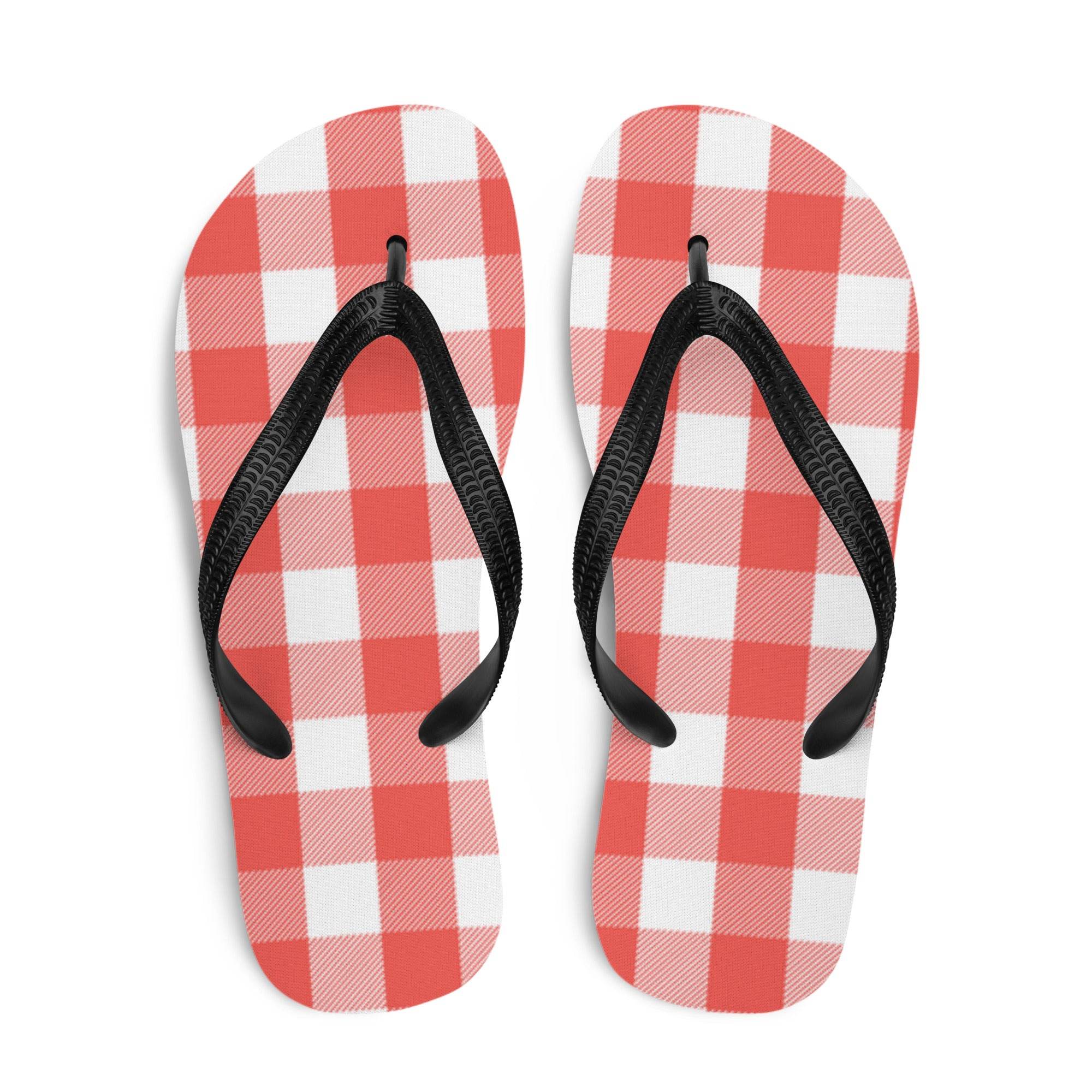 Picnic Tablecloth Flip-Flops - Hook's Rubs & Spices