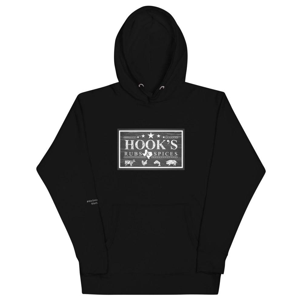 Hook's Rub Black Logo Hoodie - Hook's Rubs & Spices