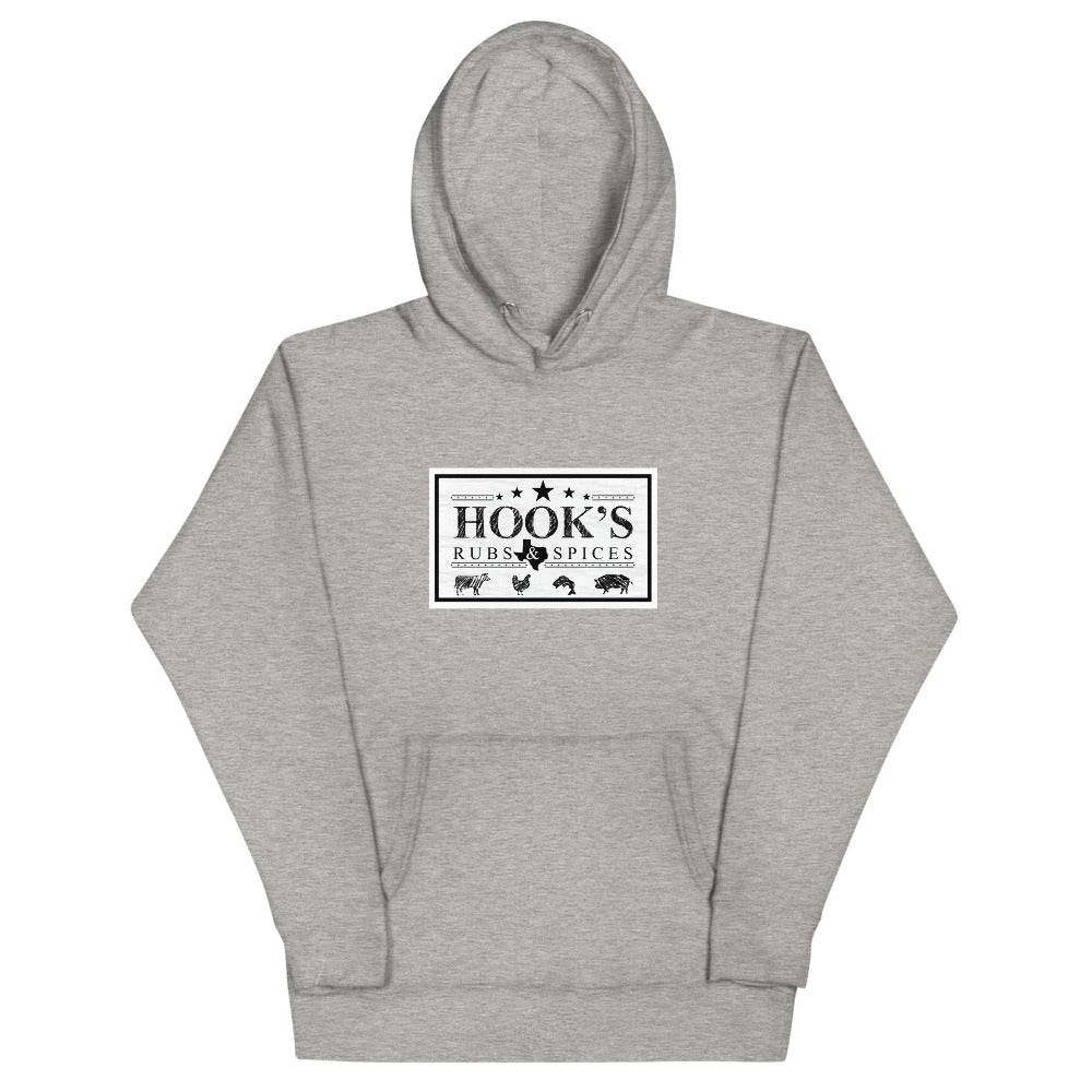 Hook's Rub Alternate White Logo Hoodie - Hook's Rubs & Spices