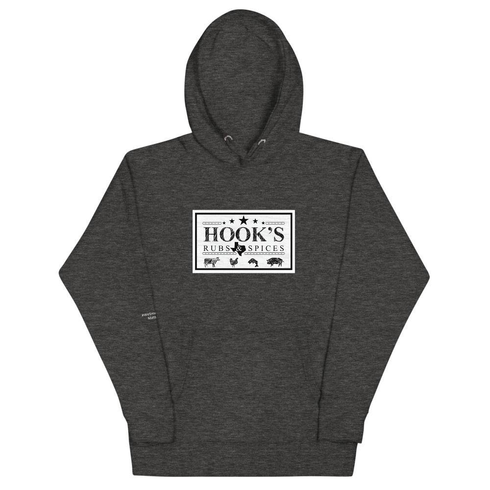 Hook's Rub Alternate White Logo Hoodie - Hook's Rubs & Spices