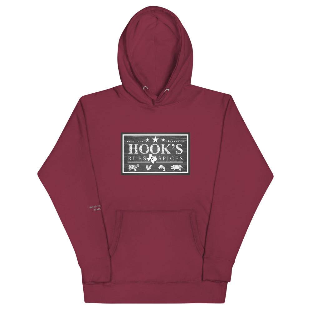 Hook's Rub Black Logo Hoodie - Hook's Rubs & Spices