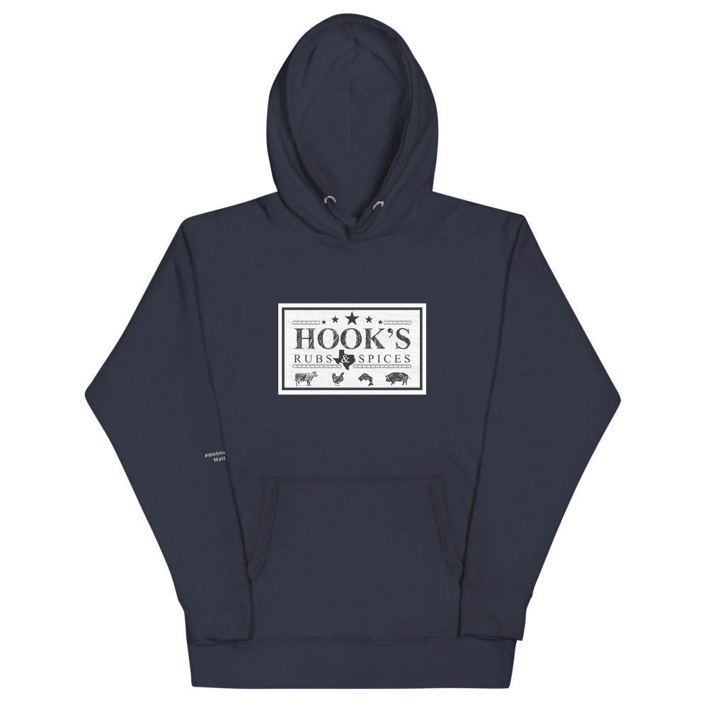 Hook's Rub Alternate White Logo Hoodie - Hook's Rubs & Spices